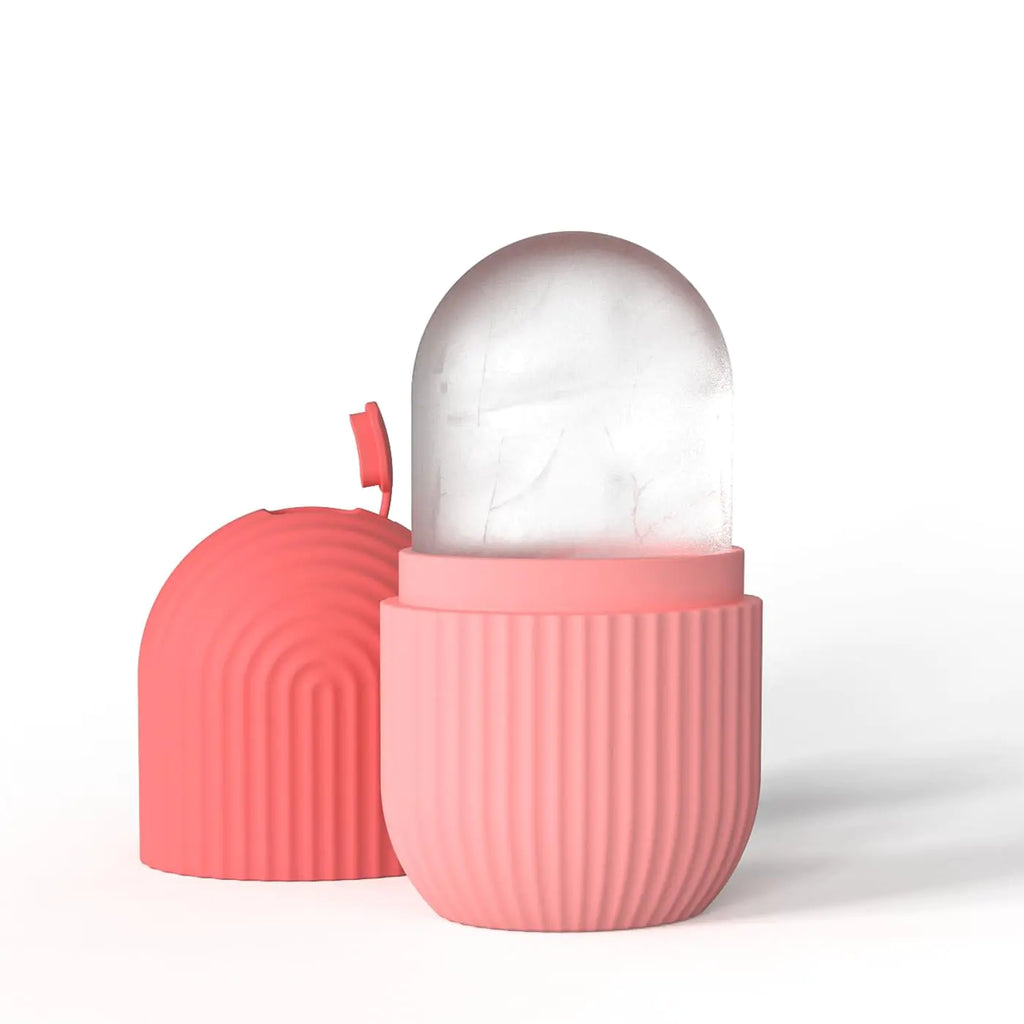 LO MERECES Ice Roller for Face Ice Cube Facial Roller Massager Reusable Silicone Face/Neck Ice Mold for Skin Care Reduce Migraine Pain De-Puff Eye Bags